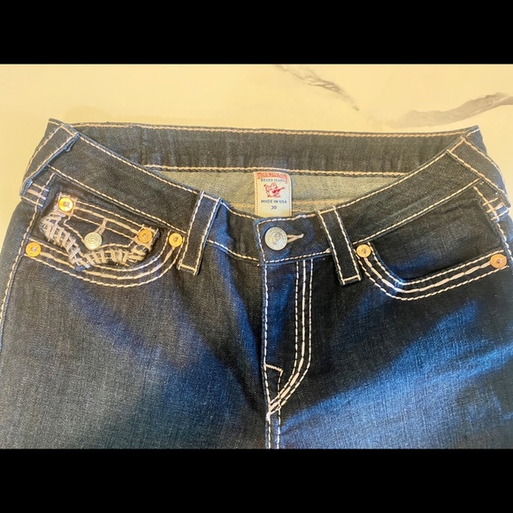 True Religion Pink Stitch Jeans - Picture 3 of 3